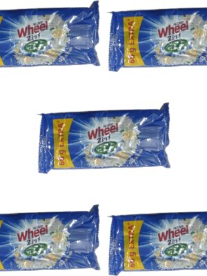 Wheel 2 in 1 Detergent Bar ( Cake ) 240Gram 5 pieces
