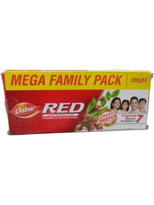 Dabur Red Ayurvedic Toothpaste 200Gram 4 pieces