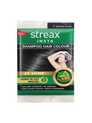 Streax Insta Shampoo Hair color Black