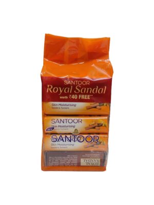 Santoor Sandalwood Saop 125 Gram 4 pieces Get Royal Sandal 75Gram Soap Free